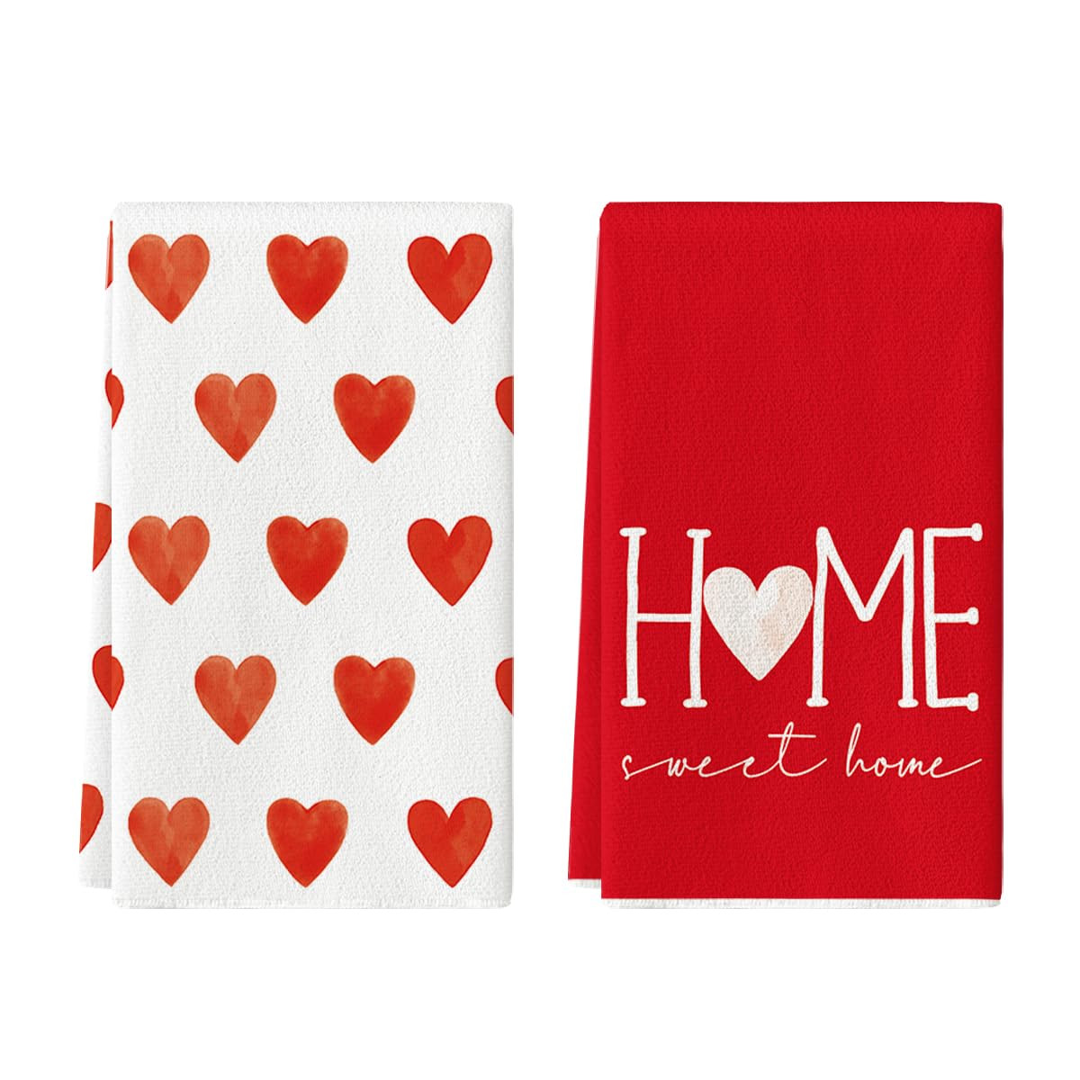 Artoid Mode Pink Heart Love Home Sweet Home Valentine's Kitchen Towels Dish Towels, 18x26 Inch An... | Amazon (US)