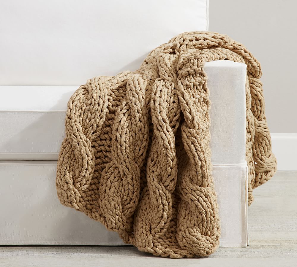 Colossal Handknit Throws | Pottery Barn (US)