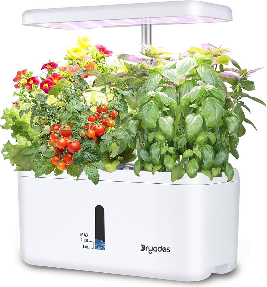 Indoor Garden System 19 Watt LED Growing Light Upgrade 2 Self-Watering Soil-Cultivated Growing Po... | Amazon (US)