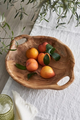 Oversized Teak Serving Bowl with Handles | Anthropologie (US)