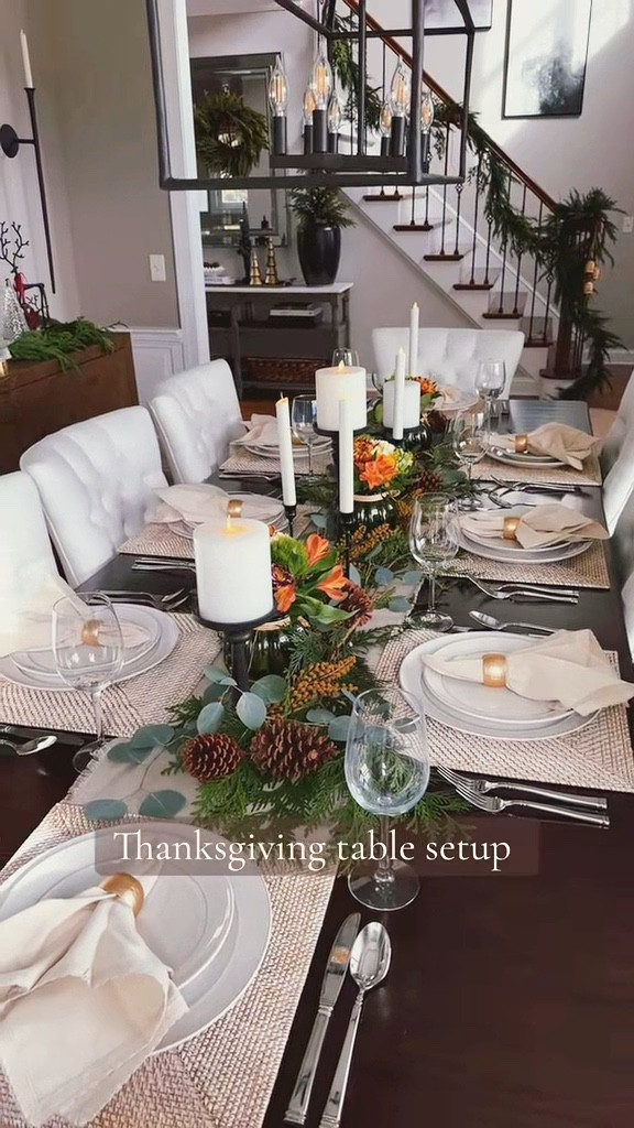 Fall or Thanksgiving tablescape idea featuring organic greenery, neutral layers, and candlelight, creating a calm, beautiful dining moment for cozy holiday gatherings. 🍂
#LTKThanksgivingTable
#LTKFallDecor
#LTKTablescape
#LTKHolidayTable
#LTKCozyFallDecor
#LTKHolidayEntertaining


#LTKSeasonal #LTKStyleTip #LTKHome