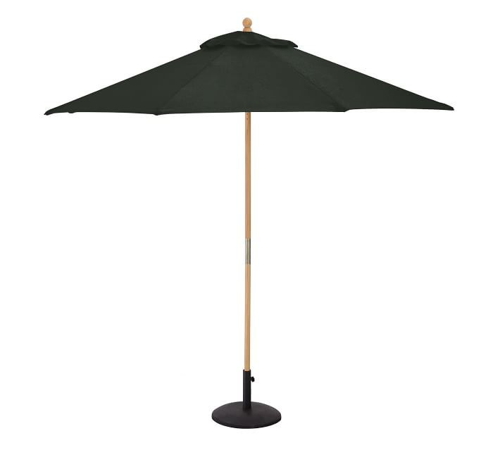 9' Round Outdoor Umbrella – Teak Frame​ | Pottery Barn (US)