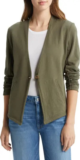 Caslon® One-Button Knit Blazer | Nordstrom | Nordstrom