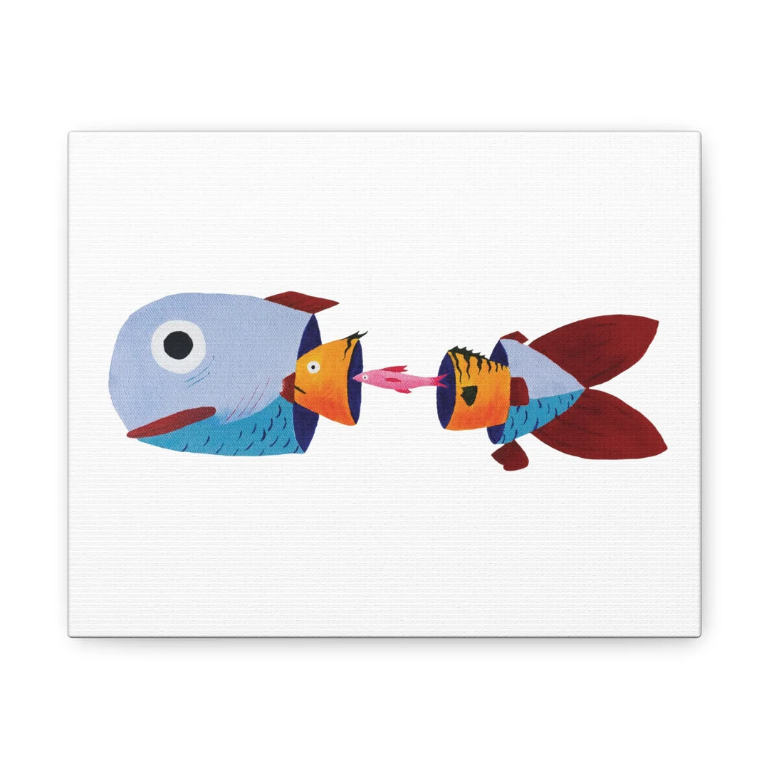 Surreal Fish Canvas Art | Fish Art | Fish Illustration | Surreal Art | Fish Painting Wall Art | Fun Wall Art | Surreal Painting | Fun Gifts | Etsy (US)