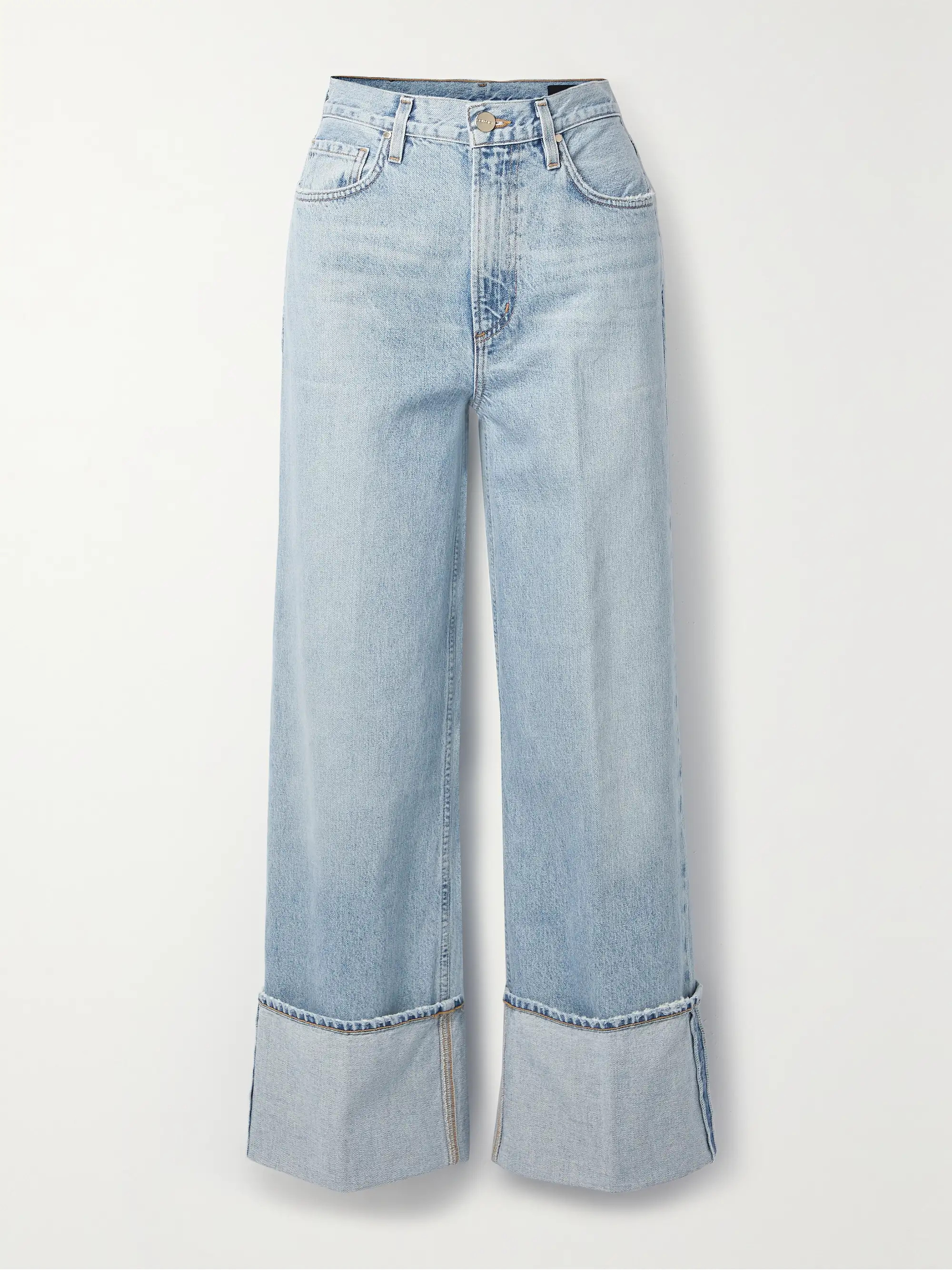 The Astley distressed high-rise wide-leg jeans | NET-A-PORTER (US)