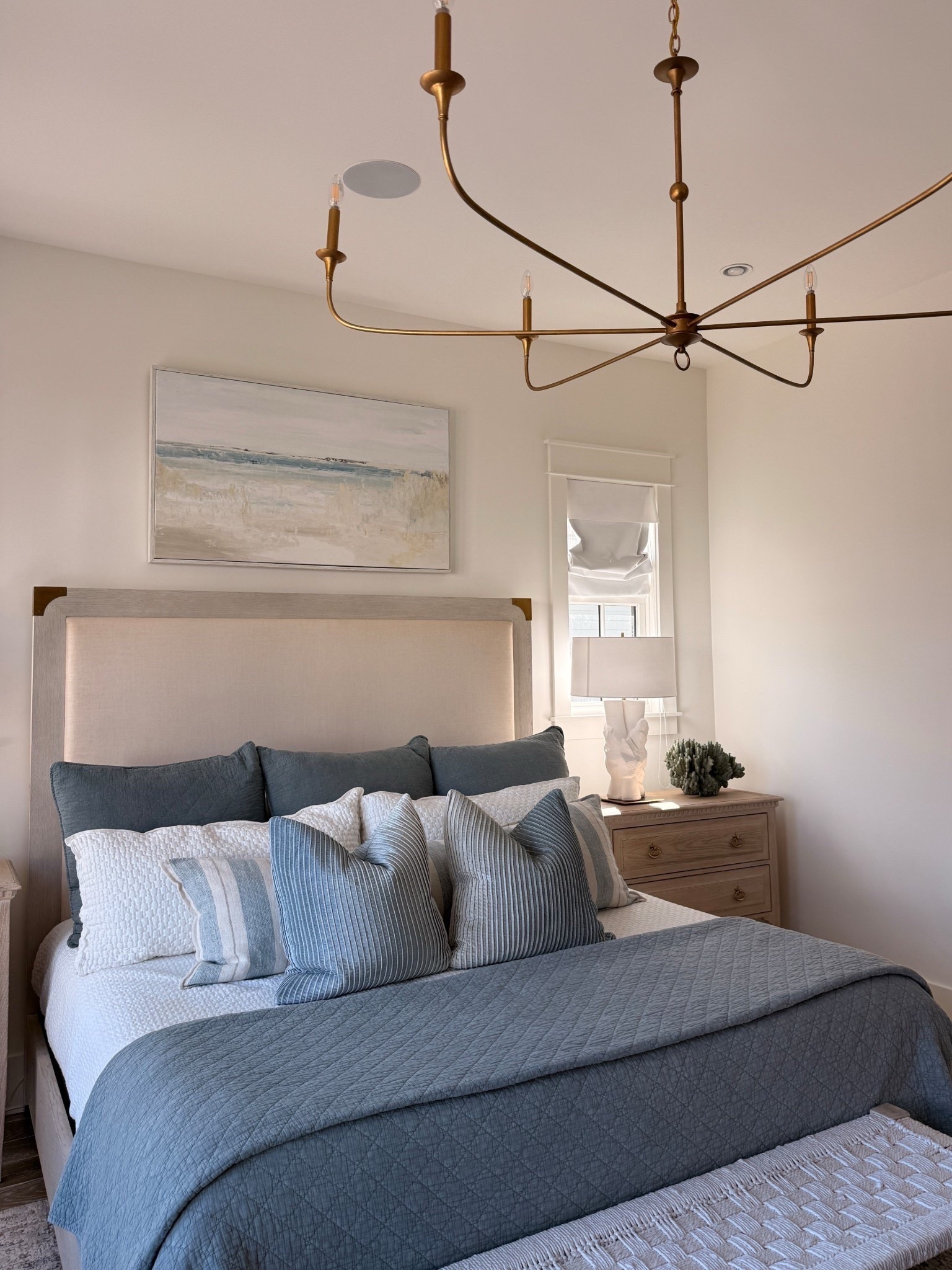 Beach house primary bedroom details 🌊

#LTKSwim #LTKSeasonal #LTKHome