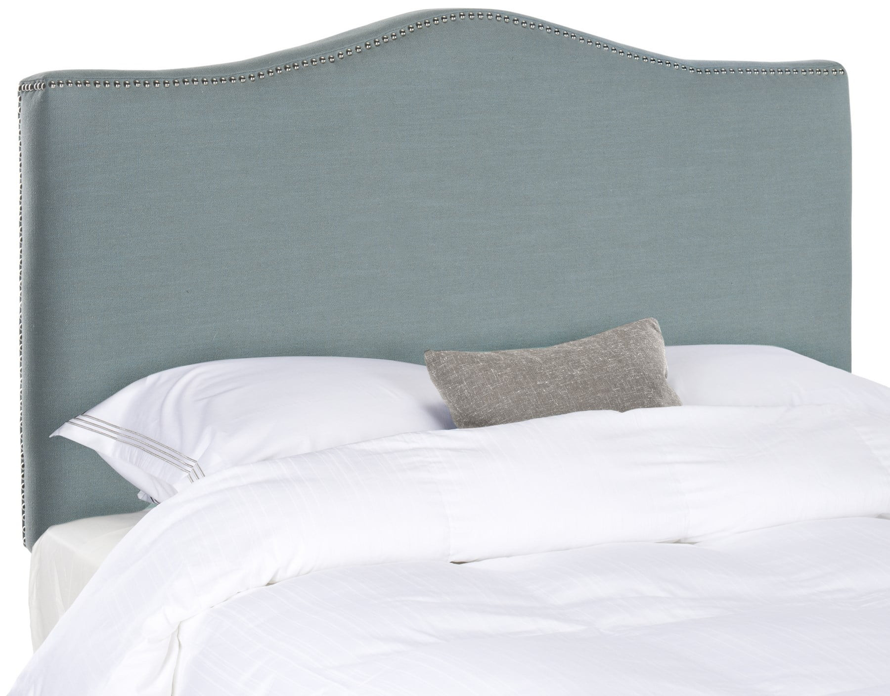 SAFAVIEH Jeneve Retro Winged Upholstered Headboard, Full, Sky Blue | Walmart (US)