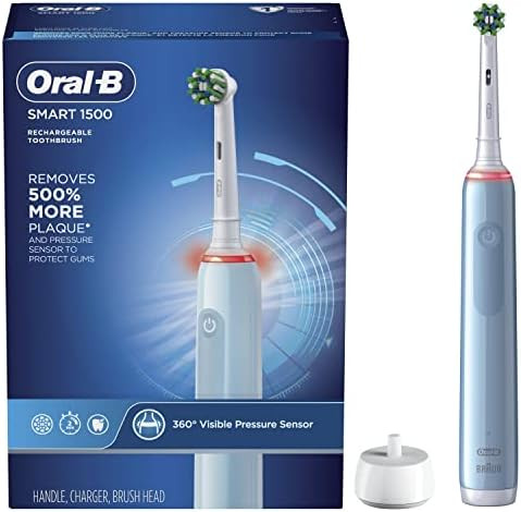Oral-B Smart 1500 Electric Power Rechargeable Battery Toothbrush, Blue | Amazon (US)