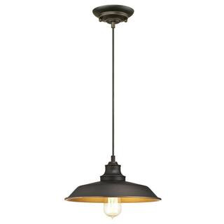 Iron Hill 1-Light Oil Rubbed Bronze Pendant | The Home Depot