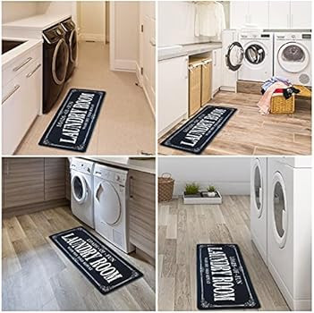 Laundry Room Rug Runner Non Slip Laundry Mats Mudroom Runner Farmhouse Kitchen Floor Mat Bathroom... | Amazon (US)