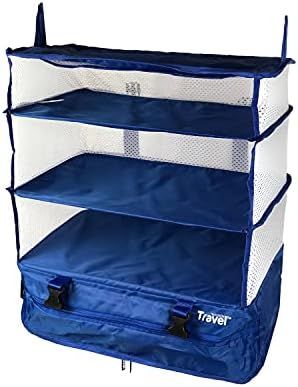 Stow-N-Go Travel Luggage Organizer and Packing Cube Space Saver With Built In Hanging Shelves and... | Amazon (US)