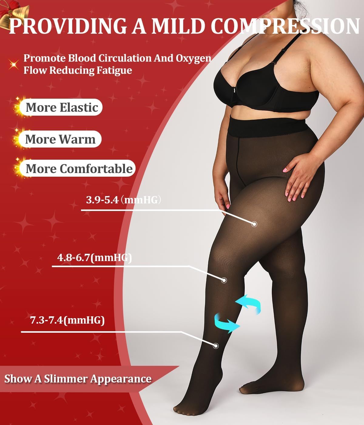 MERYLURE Plus Size Fleece Lined Tights,Winter Warm Fake Translucent Leggings for Women,Thick Ther... | Amazon (US)