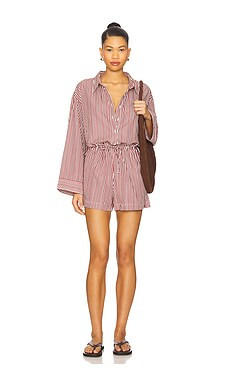 FAITHFULL THE BRAND Freja Playsuit in Clare Stripe from Revolve.com | Revolve Clothing (Global)