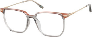 Zenni Square Glasses Gray Mixed Full Rim Frame | Zenni Optical (US & CA)