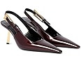 THESHY Women's Slingback Stiletto High Heels Square Toe Metal Buckle Pumps Backless Patent Leathe... | Amazon (US)
