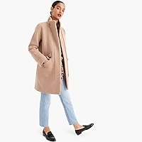 Cocoon coat in Italian stadium-cloth wool | J. Crew US
