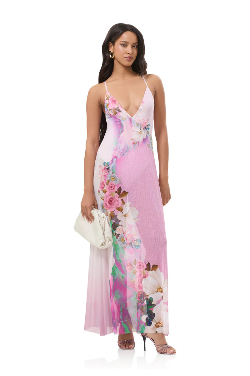 Rivka Dress - Marble Floral | ShopAFRM