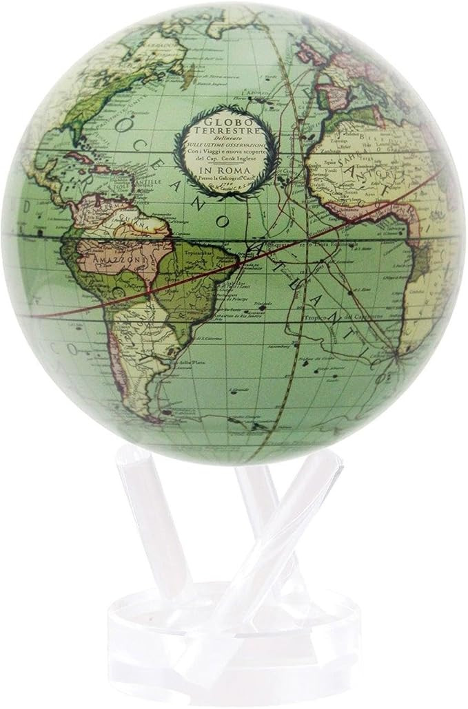 MOVA Globe – Antique Terrestrial Green 6” | Rotating Solar-Powered Globe with 18th-Century Ma... | Amazon (US)