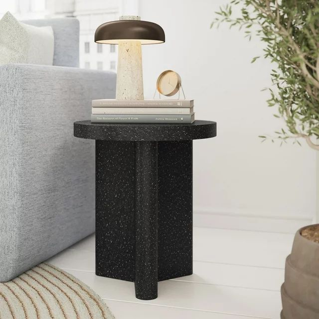 Beautiful Contempo Round Side Table by Drew Barrymore, Speckled Marble Finish - Walmart.com | Walmart (US)