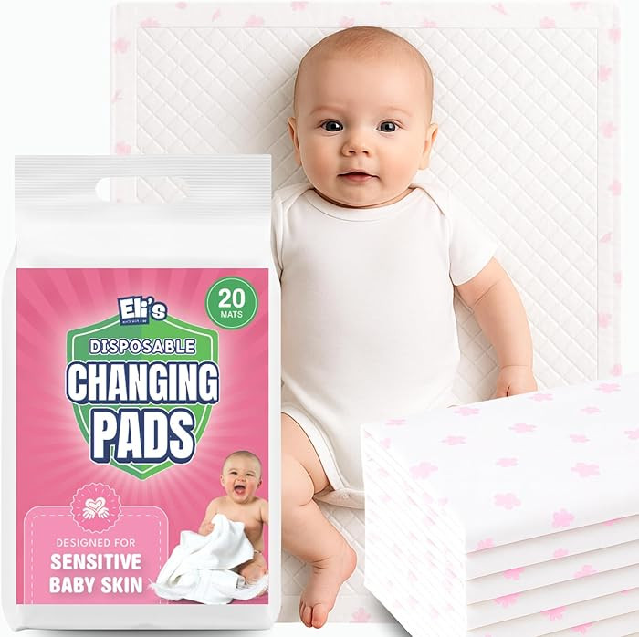 Eli with Love Disposable Baby Changing Pads - Soft, Waterproof & Leakproof Liners Absorbent Under... | Amazon (US)
