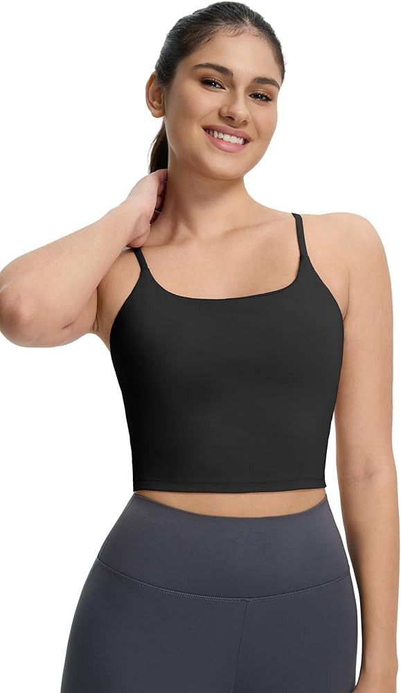 ECOPARTY Wirefree Padded Yoga Sports Bra for Women - Moisture Wicking Quick Dry Workout Crop Tank... | Amazon (US)