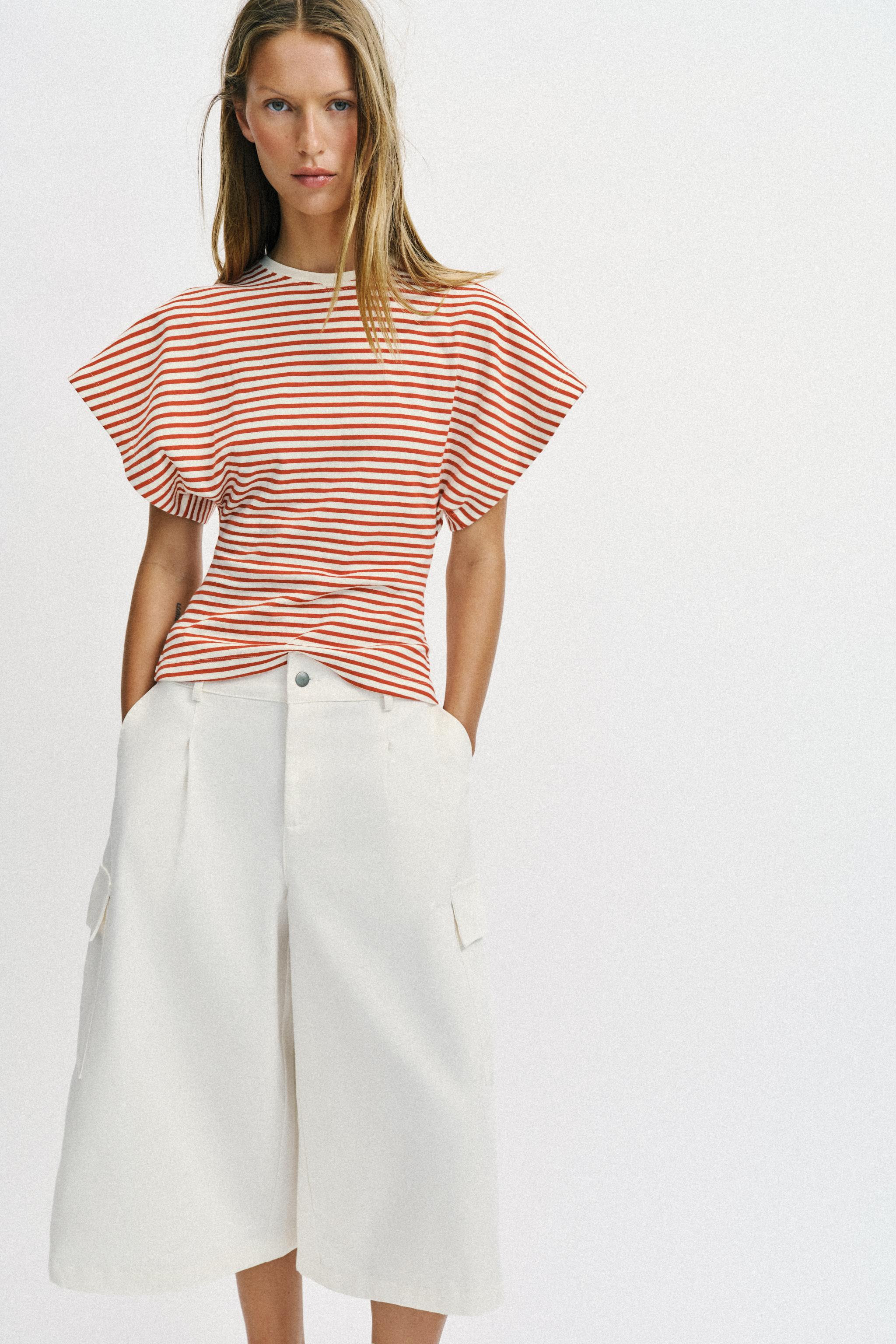 SLIM FIT STRIPED T-SHIRT | Zara US