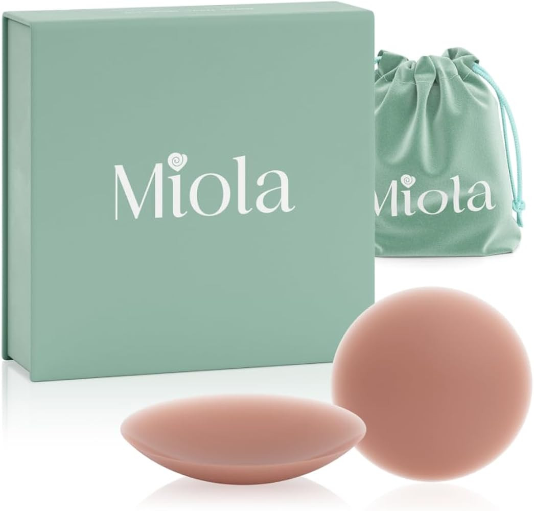 Miola Nipple Covers for Women \u2013 Non Adhesive Reusable Silicone Nipple Pasties, Seamless Invi... | Amazon (US)