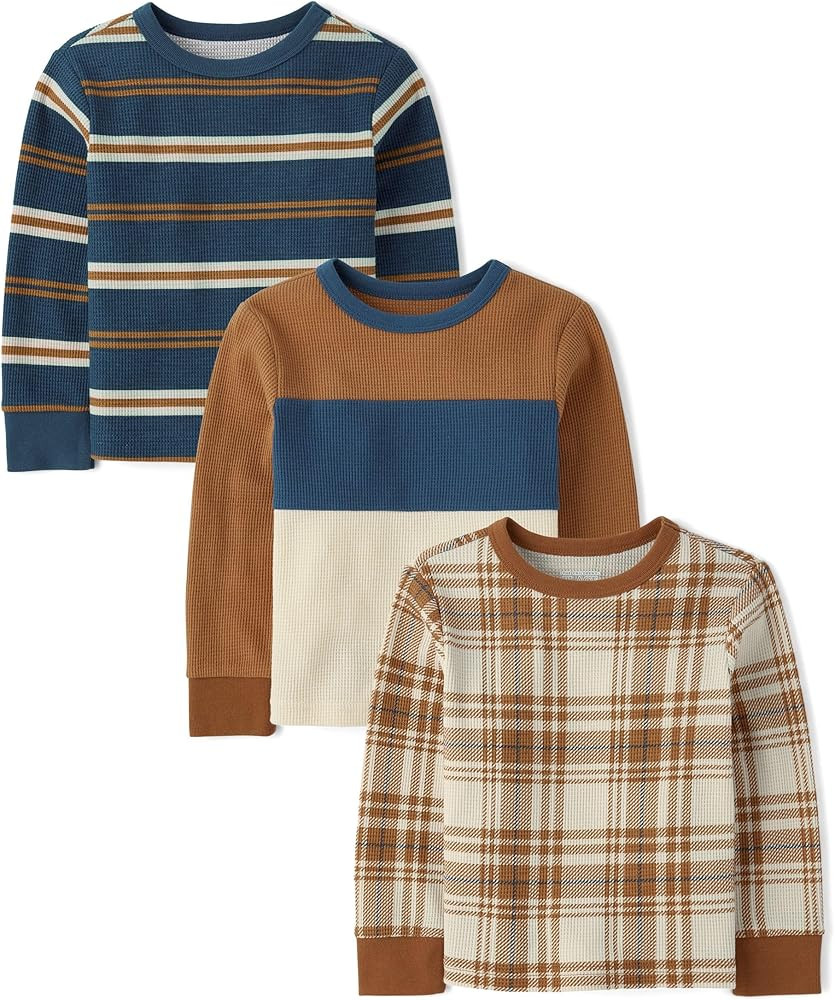 The Children's Place Baby-Boys and Toddler Long Sleeve Everyday Casual Knit Shirt | Amazon (US)