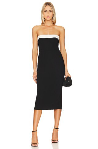 Amanda Uprichard x REVOLVE Kerry Midi Dress in Black from Revolve.com | Revolve Clothing (Global)
