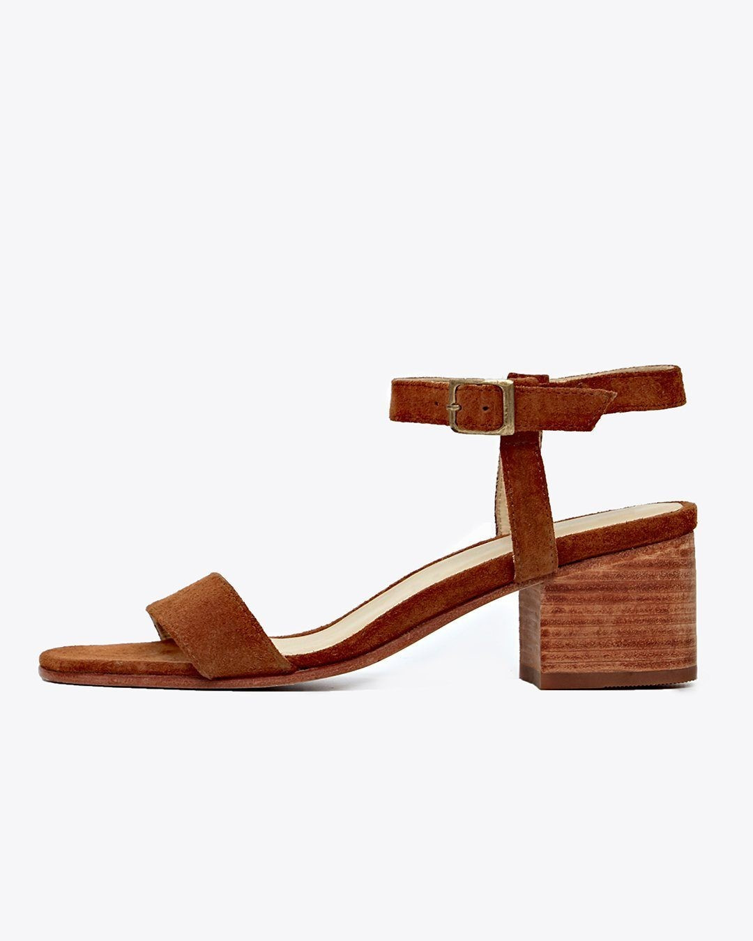 Lucia Block Heel Sandal Nutmeg | Nisolo