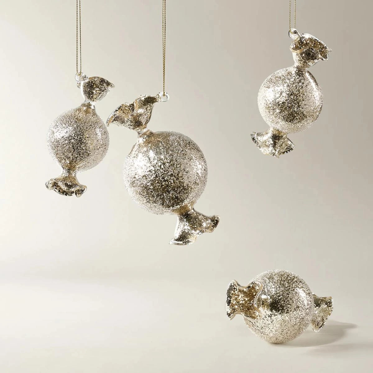 Glitter Glass Candy Ornament - Set of 4 | Z Gallerie