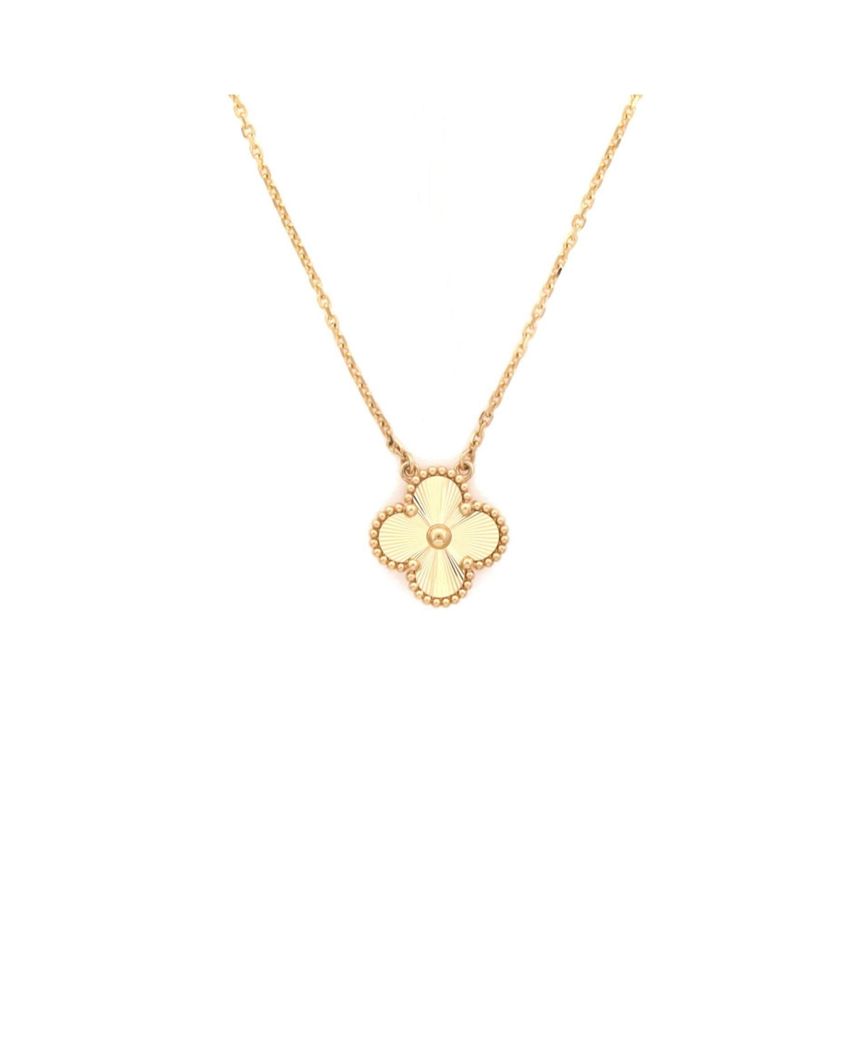 Pre-Owned Van Cleef & Arpels Vintage Alhambra Pendant Necklace - 18k yellow gold | Macy's