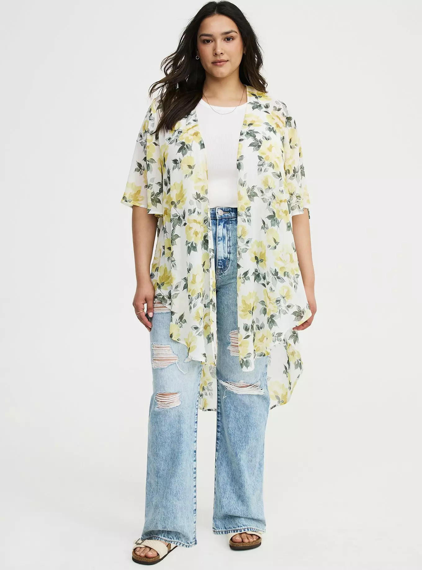 Textured  Chiffon Kimono | Torrid (US & Canada)