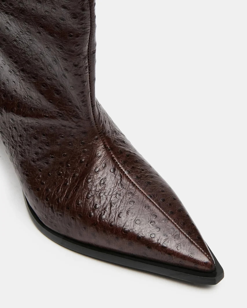 Starla Ostrich Brown Leather | Steve Madden (US)