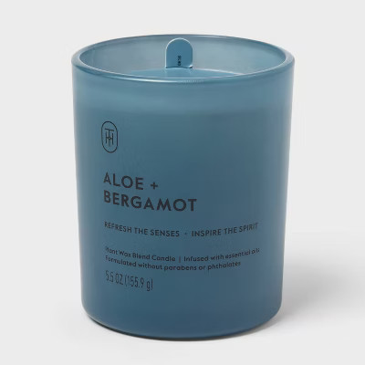 Glass Aloe and Bergamot Jar Candle 5.5oz - Threshold™ | Target