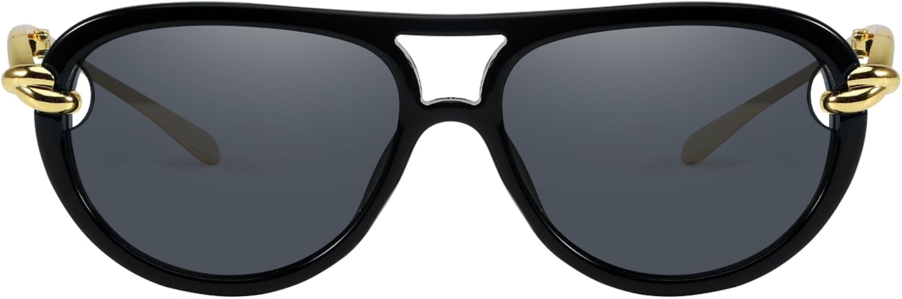 Chicid Aviator Sunglasses for women Men, Trendy Chic Metal Designer Sun Glasses with UV400 Protec... | Amazon (US)