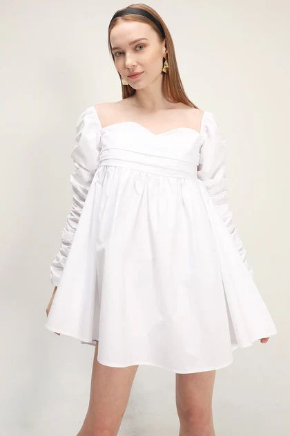 Jane Shirred Puff Sleeve Dress | Storets (Global)