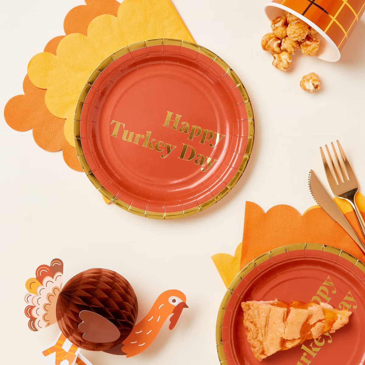 Thanksgiving 1ct Cream Table Cover - Spritz™ | Target