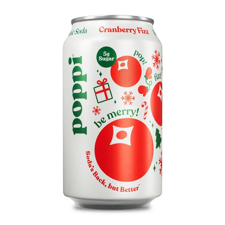 Poppi Prebiotic Soda, Cranberry Fizz, 12 fl oz Can | Walmart (US)