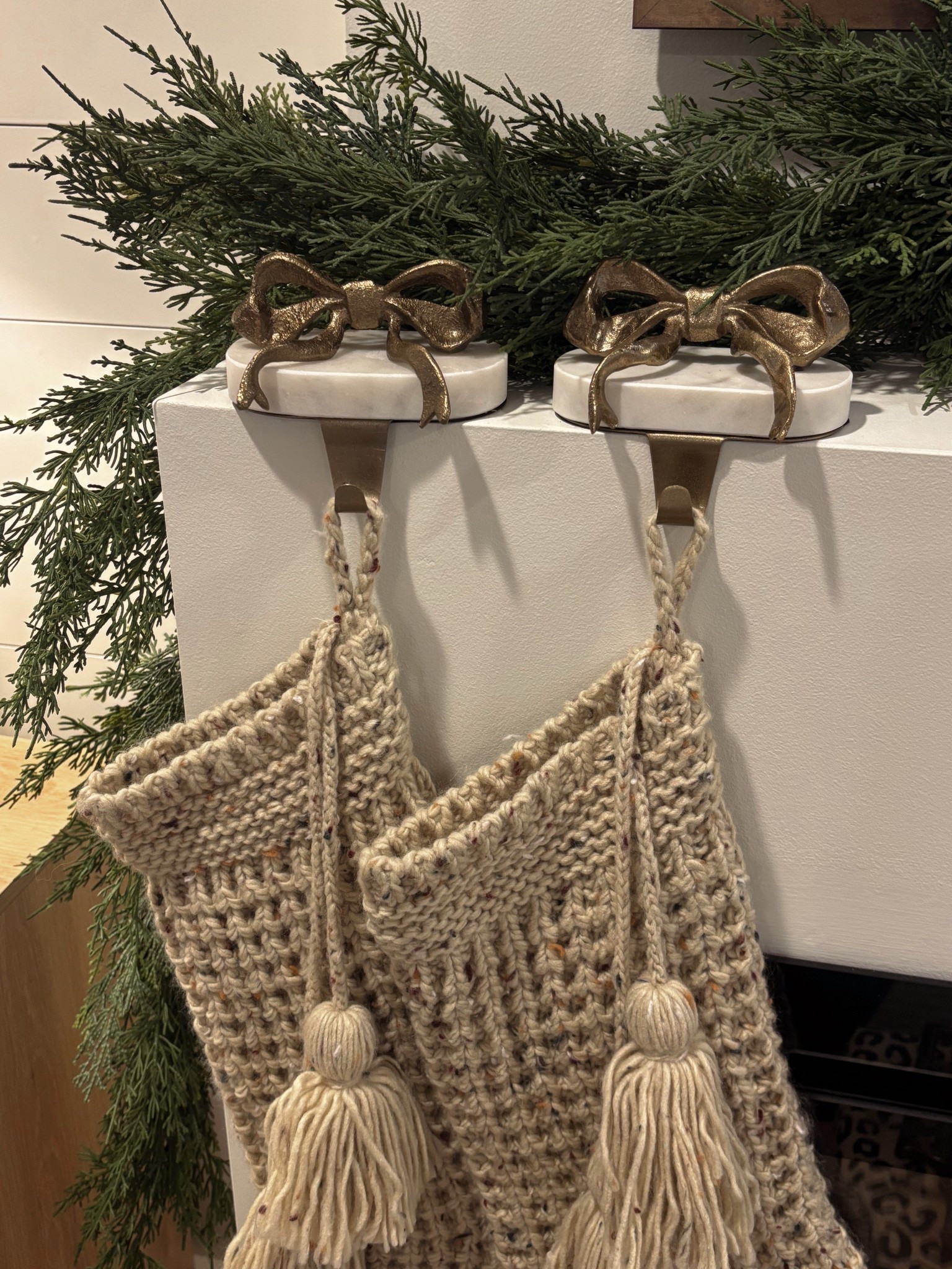 Bow stocking holders back in stock at target 🤍

#LTKHome #LTKFindsUnder50 #LTKHoliday