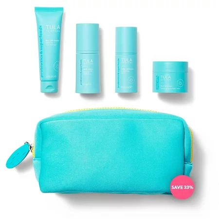 TULA Skin Care Discovery Kit (Travel-Size) | Face Wash Day & Night Face Moisturizer Illuminating Ser | Walmart (US)