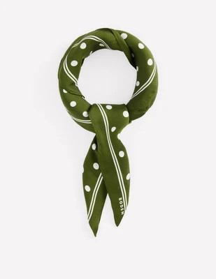 Boden Women's Elisabeth Silk Square Scarf in Green | Boden (US)