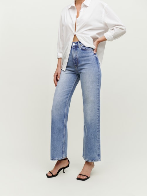 Wilder High Rise Wide Leg Cropped Jeans | Reformation (Global)