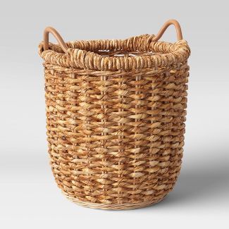 19&#34; x 21&#34; Decorative Round Banana Basket with Ear Shape Handles Brown - Threshold&#8482; | Target