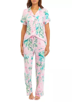 Crown & Ivy™ Printed Scallop Trim Pajama Set | Belk