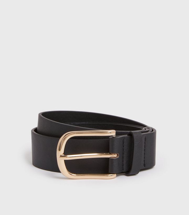 Black Leather-Look Belt | New Look | New Look (UK)