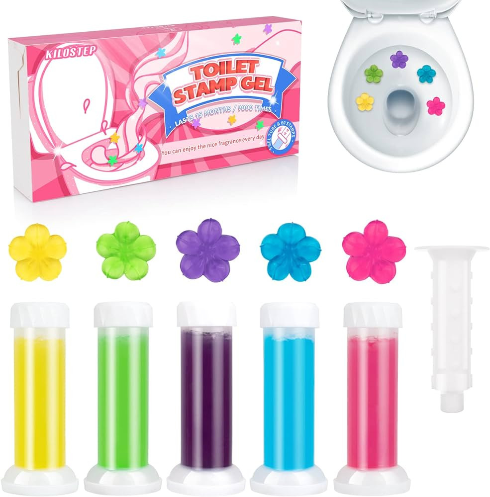 KILOSTEP Toilet Gel, 60 Count 5 Kinds Of Scent Toilet Cleaner Bowl Gel Stamp Kit Air Freshener | Amazon (US)