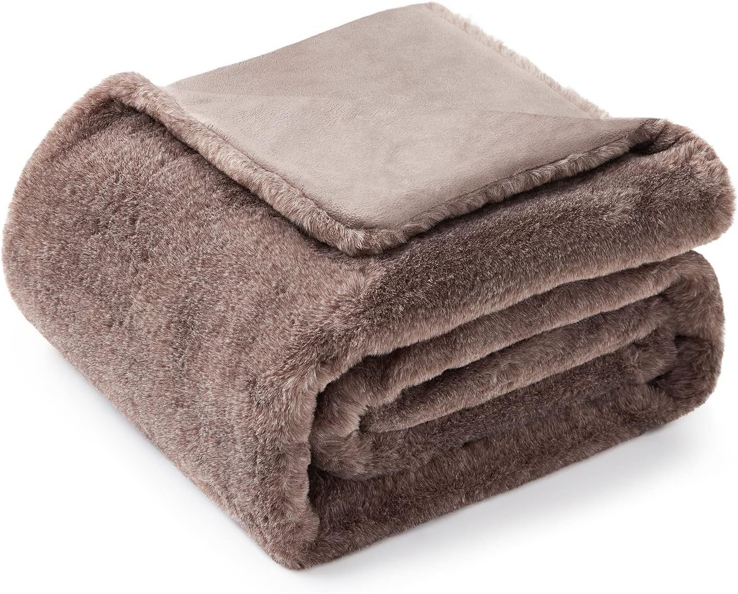 Cozy Bliss Luxury Soft Faux Fur Throw Blanket for Couch, Warm Cozy Fuzzy Fluffy Blanket for ... | Amazon (US)