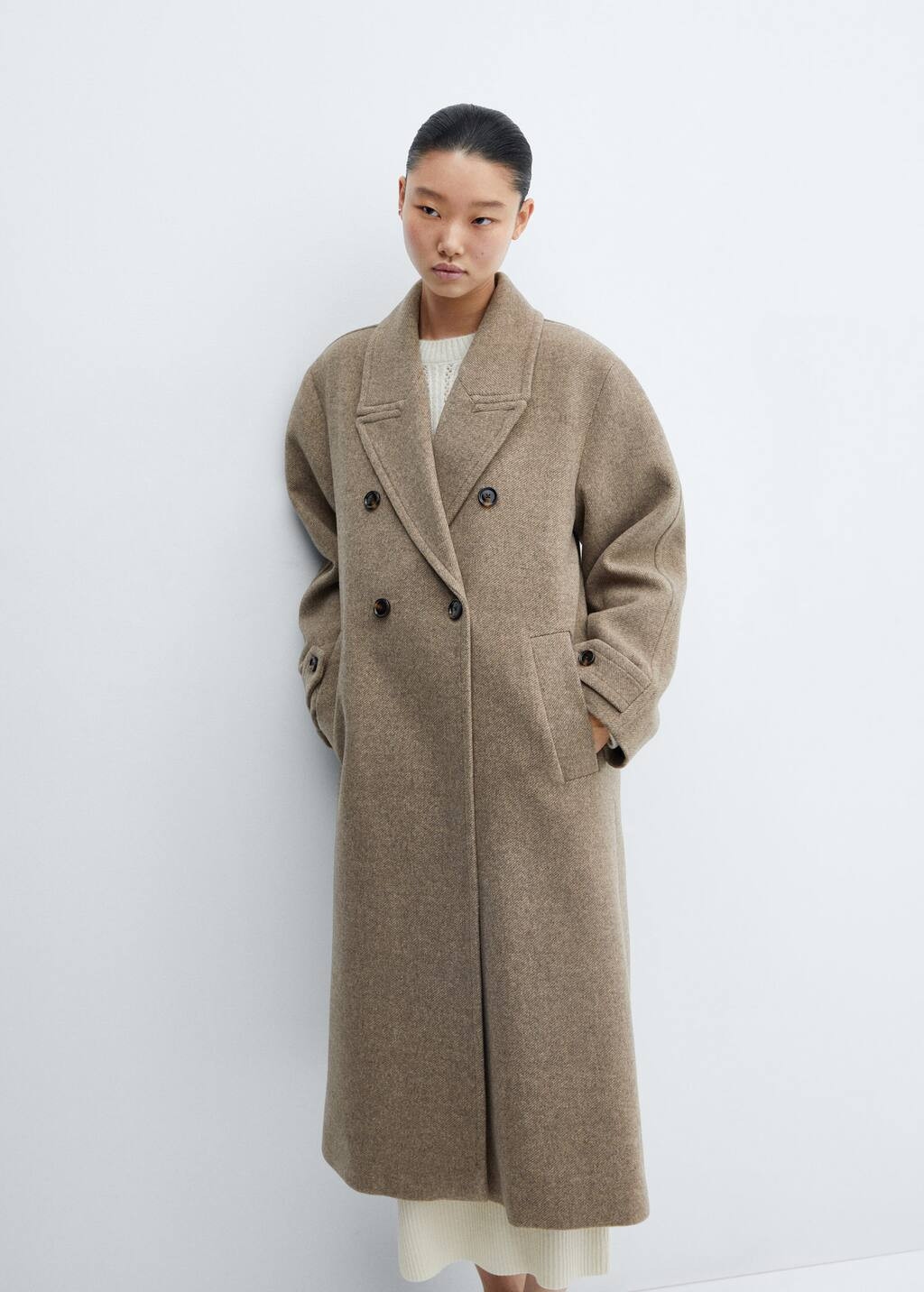 Oversize wool coat -  Women | Mango USA | MANGO (US)