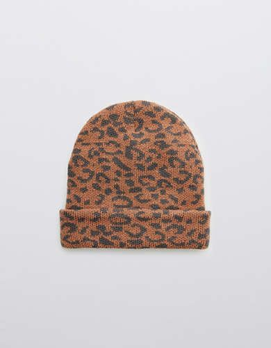 Aerie Jacquard Leopard Beanie | American Eagle Outfitters (US & CA)